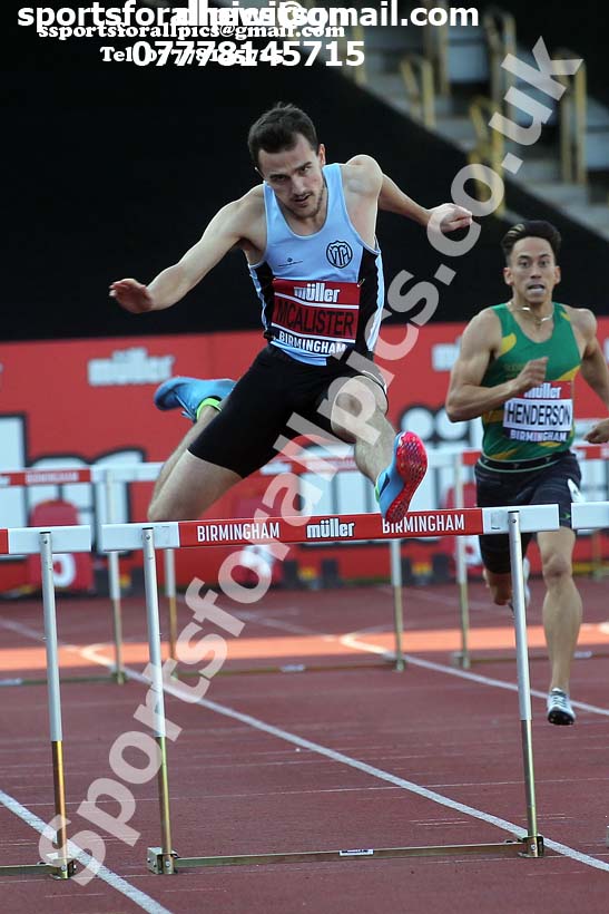 Mens 400 metres hurdles, 2019 Muller British Championships, Alexander Stadium, Birmingham. Photo: David T. Hewitson/Sports for All Pics